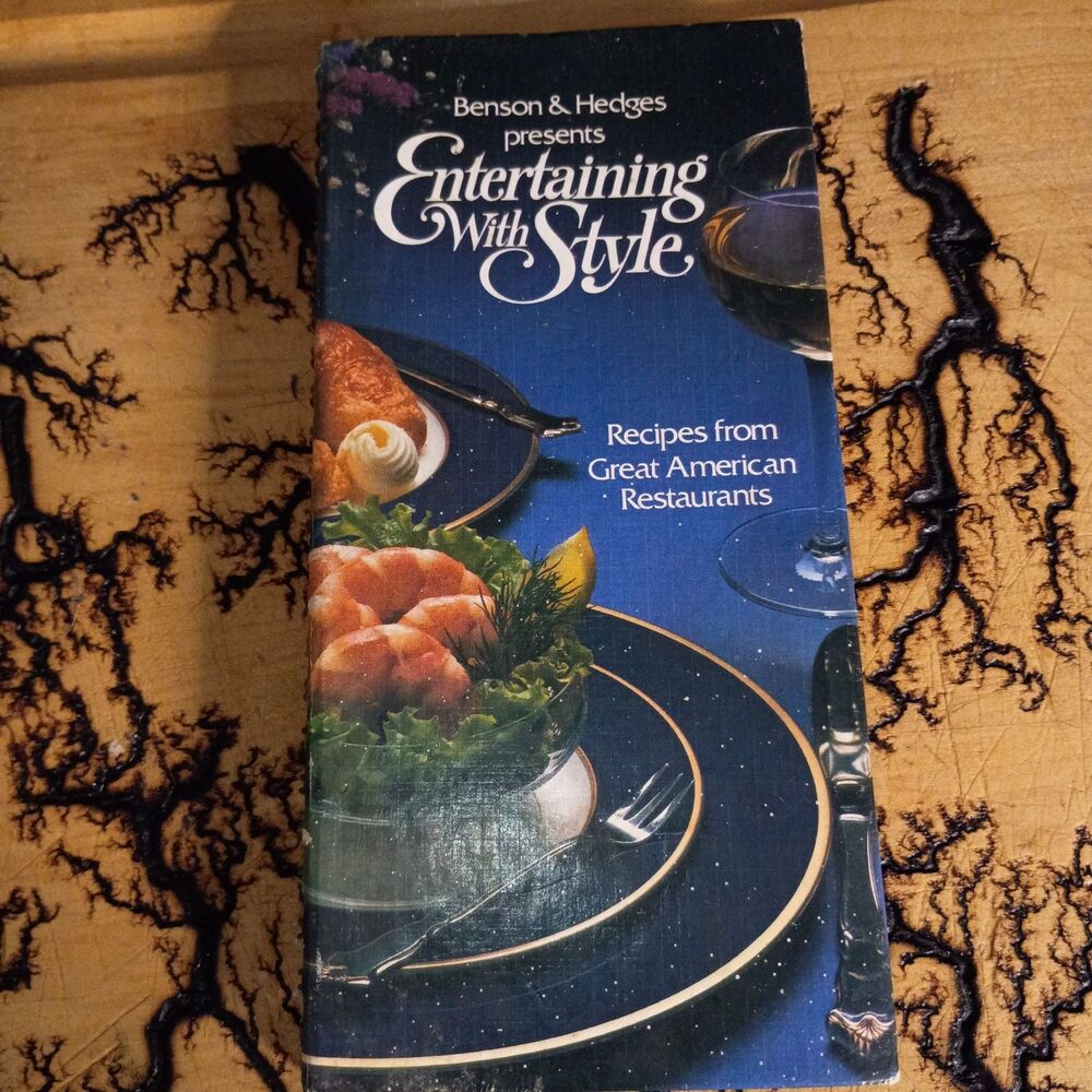 Vintage 1980 Benson & Hedges Entertaining With Style Cookbook Spiral Bound